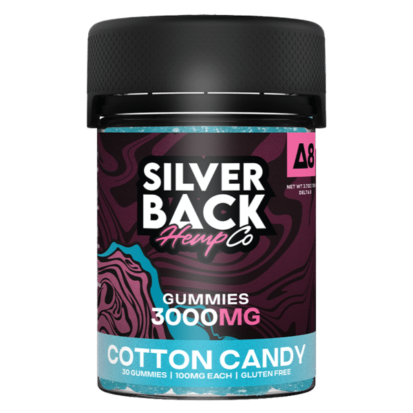 Silverback Hemp Co - 3000mg Delta 8 Gummies - Cotton Candy