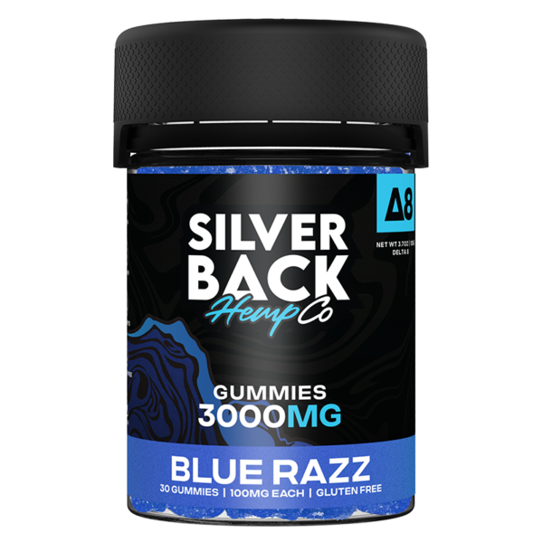 Silverback Hemp Co - 3000mg Delta 8 Gummies - Blue Razz