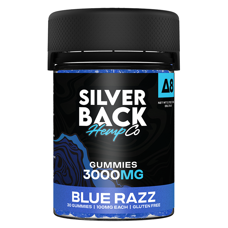 Silverback Hemp Co - 3000mg Delta 8 Gummies - Blue Razz