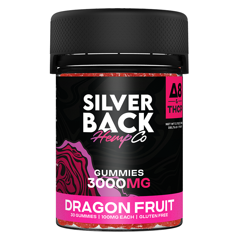 Silverback Hemp Co - 3000mg THC-P + Delta 8 Gummies - Dragon Fruit