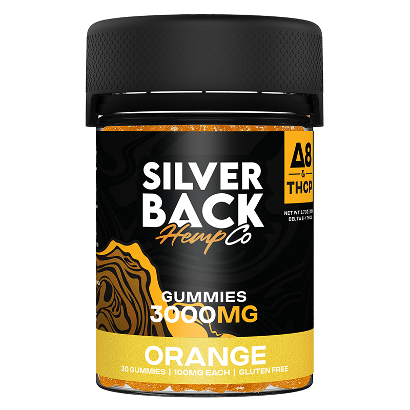 Silverback Hemp Co - 3000mg THC-P + Delta 8 Gummies - Orange
