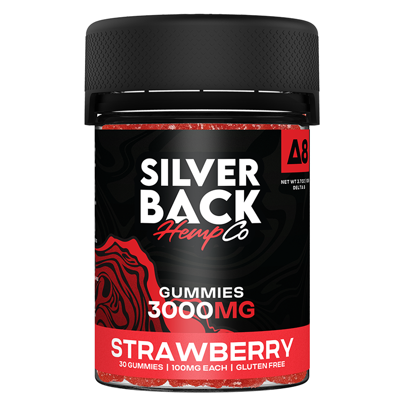 Silverback Hemp Co - 3000mg Delta 8 Gummies - Strawberry