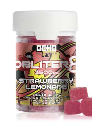 Ocho Extracts - 3500mg - Strawberry Lemonade - OBLITER8 Live Resin - Gummies
