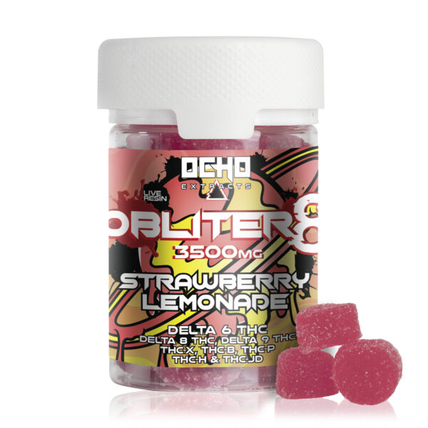Ocho Extracts - 3500mg - Strawberry Lemonade - OBLITER8 Live Resin - Gummies