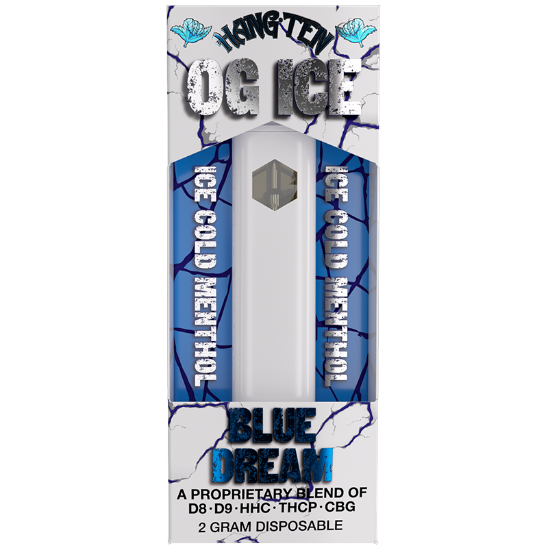 Hang Ten – OG Ice Menthol – Blue Dream - Hybrid - 2g Disposable