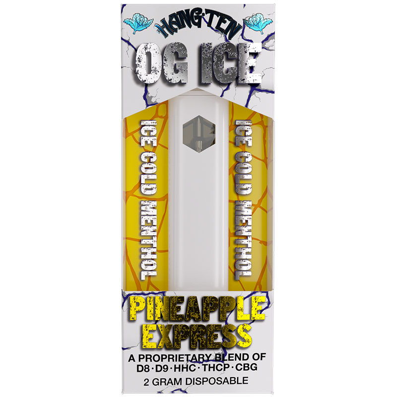 Hang Ten - OG Ice Menthol - Pineapple Express - Sativa - 2g Disposable