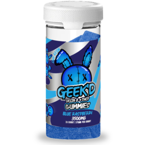 Geek'd Extracts - Delta 8 + THCP - Gummies 3500mg - Blue Raspberry