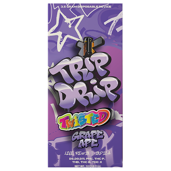 Trip Drip - Twisted  - Grape Ape - Indica - 3.5g Disposable