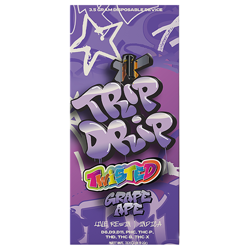 Trip Drip - Twisted  - Grape Ape - Indica - 3.5g Disposable