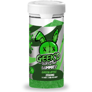 Geek'd Extracts - Delta 8 + THCP - Gummies 3500mg - Green Apple