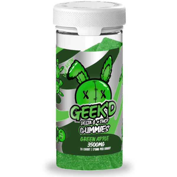 Geek'd Extracts - Delta 8 + THCP - Gummies 3500mg - Green Apple