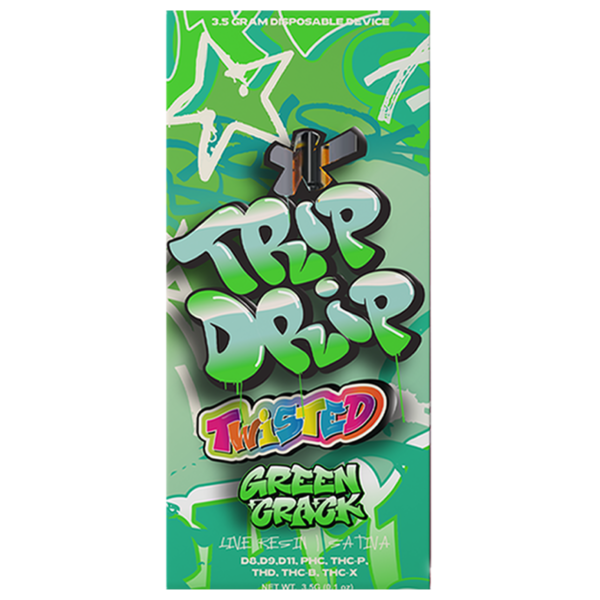 Trip Drip - Twisted  - Green Crack - Sativa - 3.5g Disposable