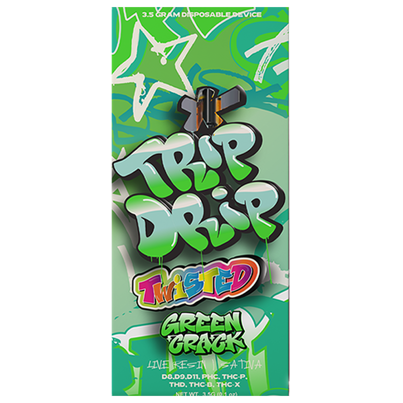 Trip Drip - Twisted  - Green Crack - Sativa - 3.5g Disposable