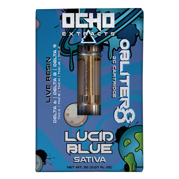 Ocho Extracts - Lucid Blue - OBLITER8 Live Resin - Sativa - 2g Cartridge