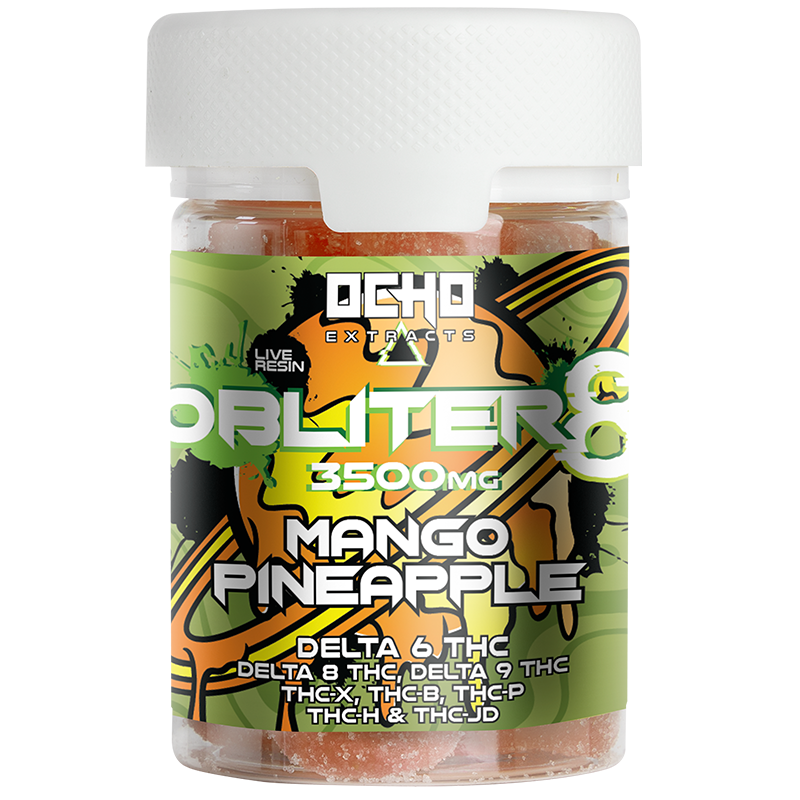 Ocho Extracts - 3500mg - Mango Pineapple - OBLITER8 Live Resin - Gummies
