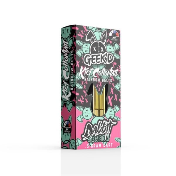Geek’d Extracts - Rainbow Belts/Kief Cottontail - THC-A 20x Cartridge - Indica
