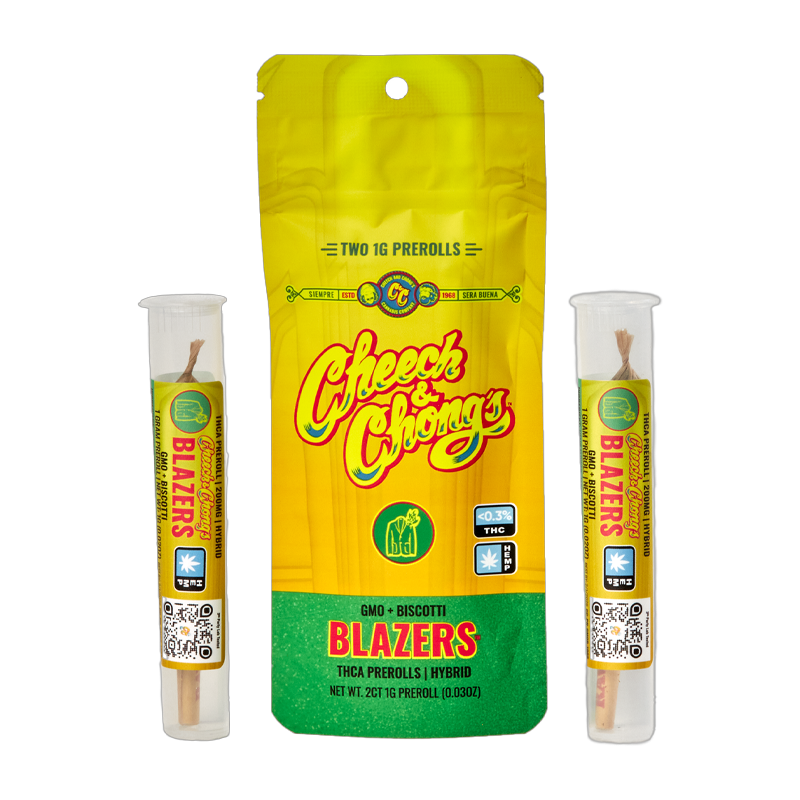 Cheech & Chong's Blazers - GMO + Biscotti - Hybrid - Pre-Roll- 2g