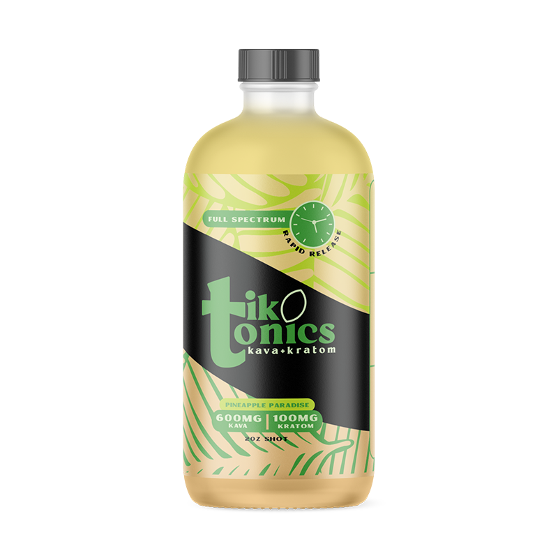 Tiktonics - Kava + Kratom - Pineapple Paradise - 2oz Shot