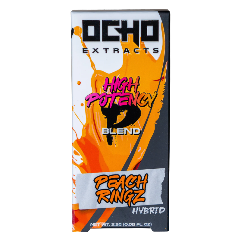 Ocho Extracts - High Potency Disposable - Peach Ringz - Hybrid - 2.2g