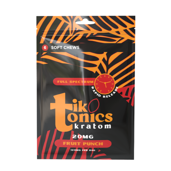 Tiktonics - Kratom Soft Chews - Fruit Punch - 6CT