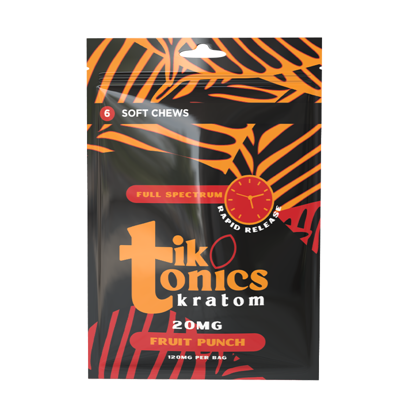 Tiktonics - Kratom Soft Chews - Fruit Punch - 6CT