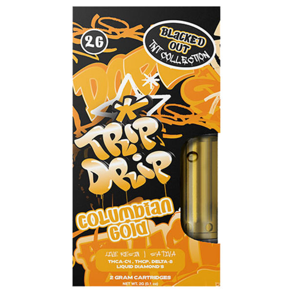 Trip Drip - TNT Collection (Blacked Out) - Columbian Gold - Sativa - 2g Cartridge