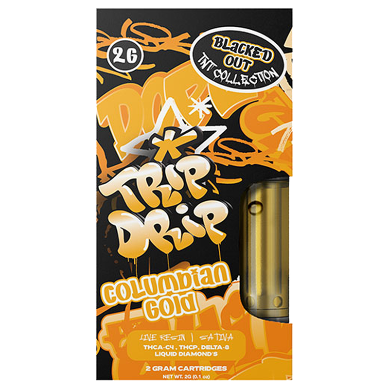 Trip Drip - TNT Collection (Blacked Out) - Columbian Gold - Sativa - 2g Cartridge