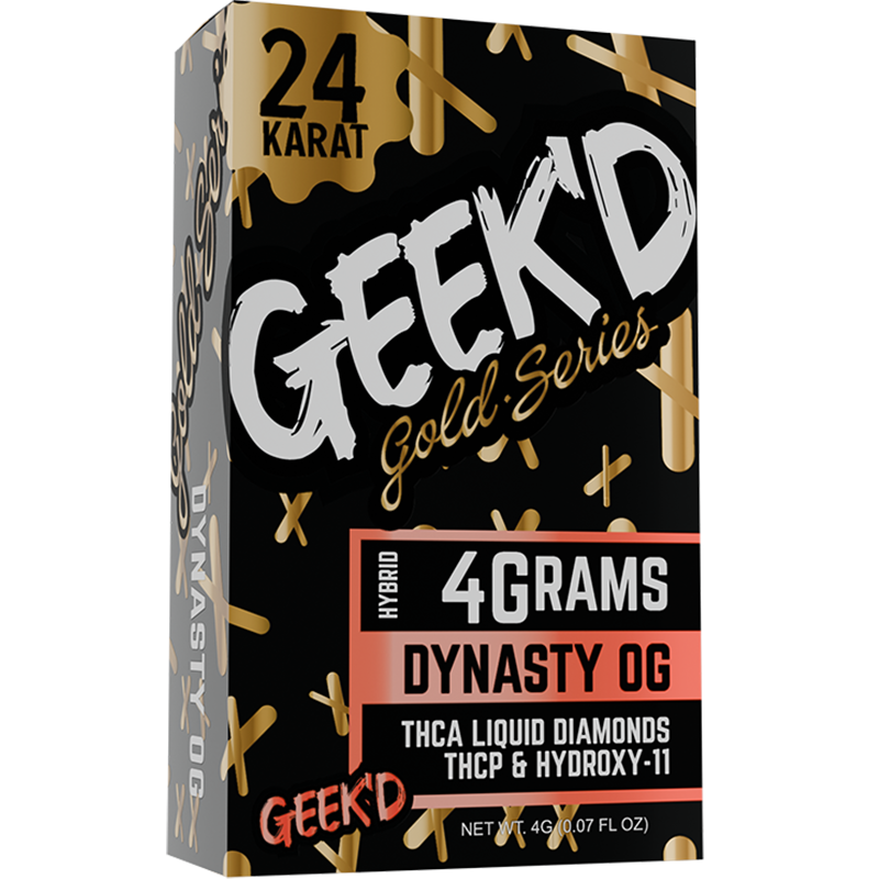 Geek'd Extracts - 24K Gold Series - Disposable - 4g - Dynasty OG - Hybrid