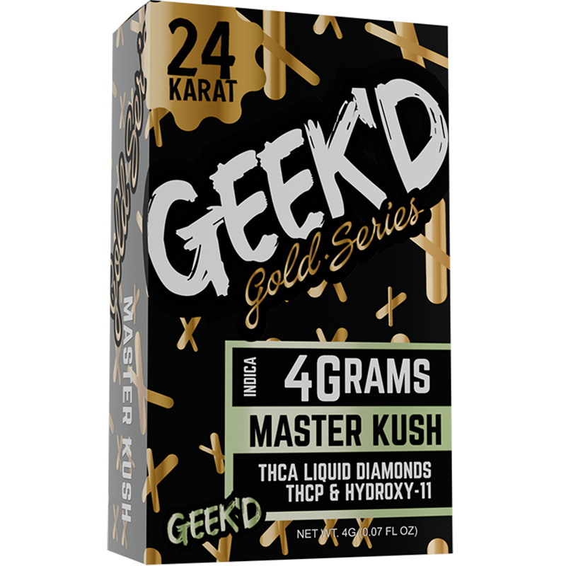 Geek'd Extracts - 24K Gold Series - Disposable - 4g - Master Kush - Indica