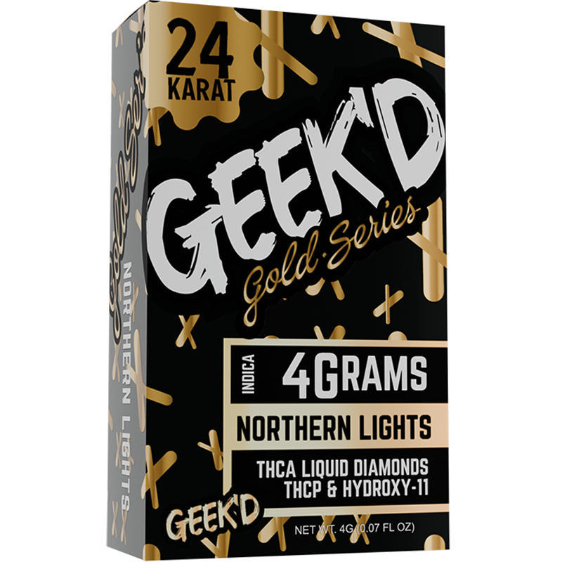 Geek'd Extracts - 24K Gold Series - Disposable - 4g - Northern Lights - Indica