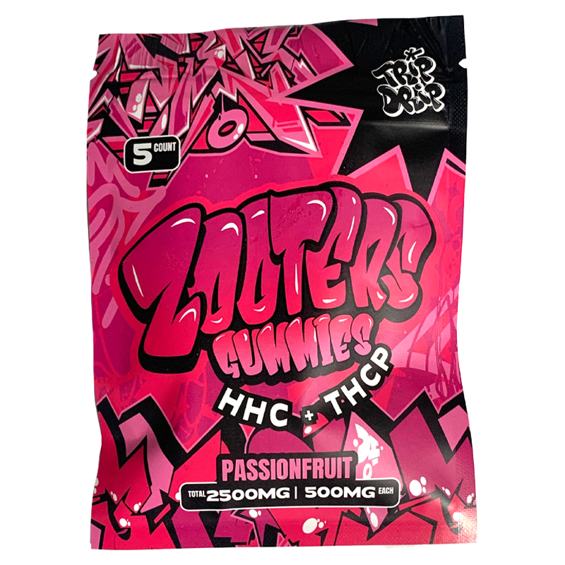 Trip Drip - Zooters HHC + THCP Gummies (5ct) - Passionfruit - 2500mg