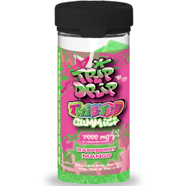 Trip Drip - Twisted Gummies - Raspberry Mango - 7000mg