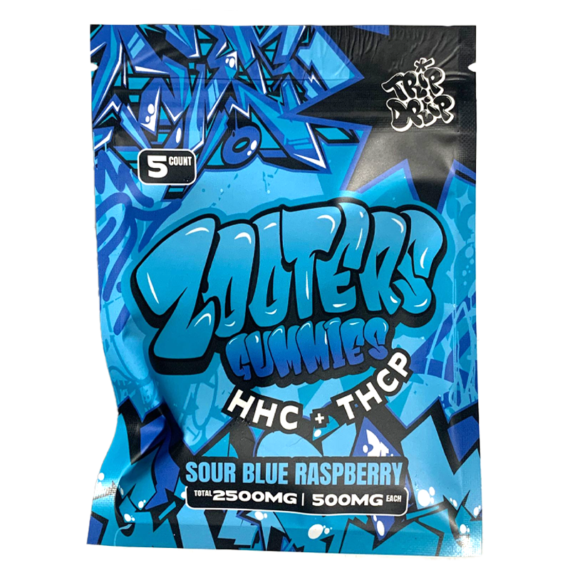 Trip Drip - Zooters HHC + THCP Gummies (5ct) - Sour Blue Raspberry - 2500mg