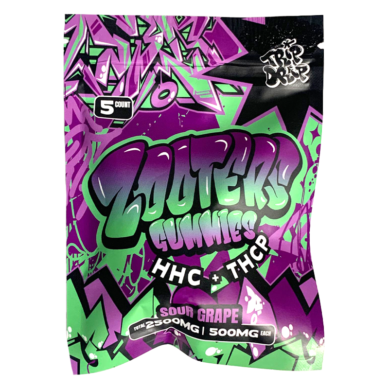 Trip Drip - Zooters HHC + THCP Gummies (5ct) - Sour Grape - 2500mg