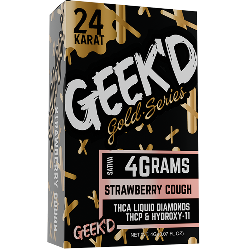 Geek'd Extracts - 24K Gold Series - Disposable - 4g - Strawberry Cough - Sativa