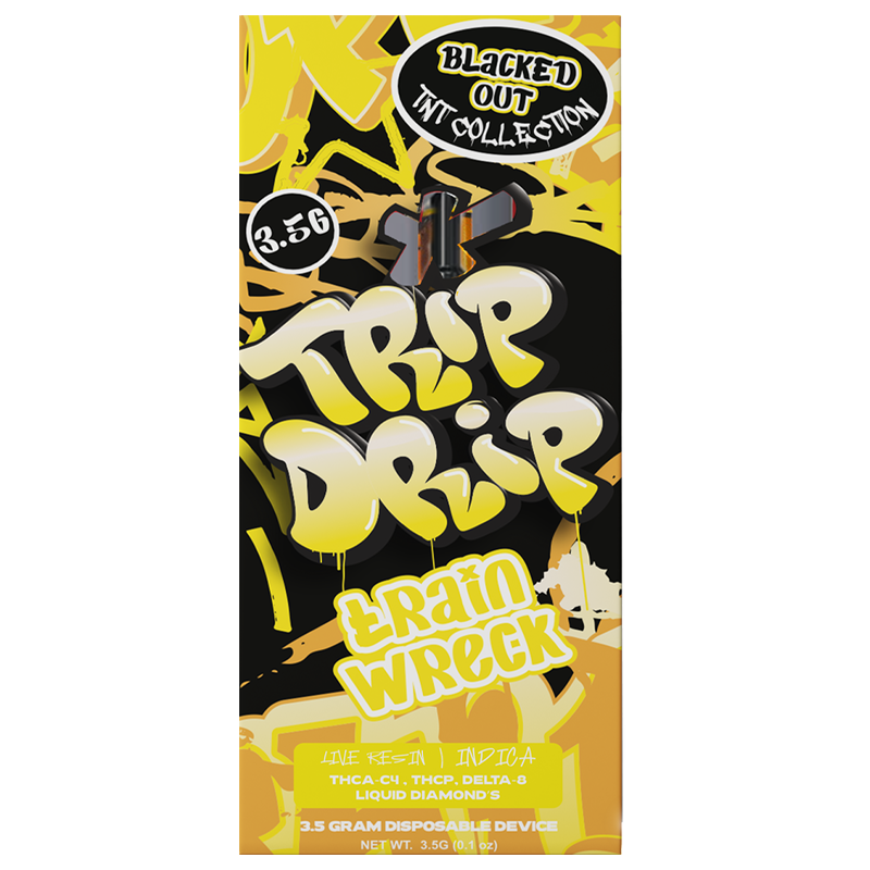 Trip Drip - TNT Collection (Blacked Out) - Train Wreck - Hybrid - 3.5g Disposable