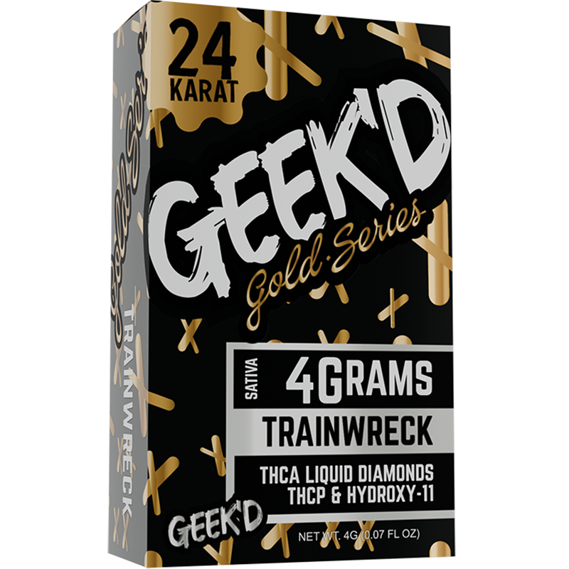 Geek'd Extracts - 24K Gold Series - Disposable - 4g - Trainwreck - Sativa