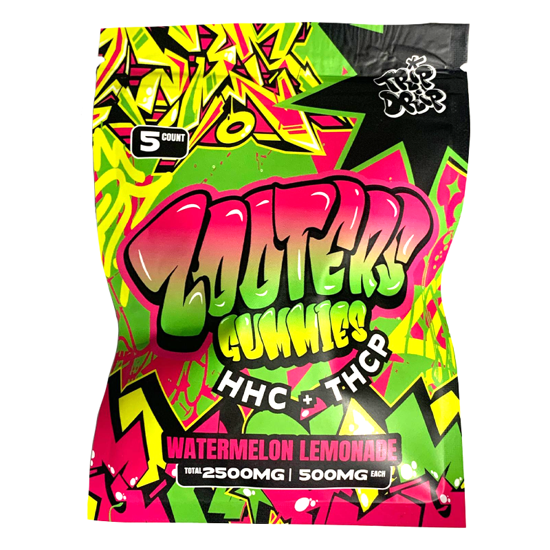 Trip Drip - Zooters HHC + THCP Gummies (5ct) - Watermelon Lemonade - 2500mg