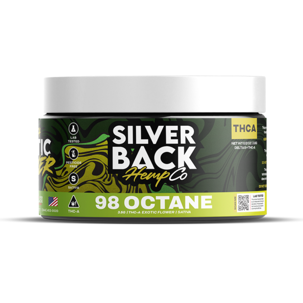 Silverback Hemp Co - 98 Octane – Sativa – 3.5g –  THC-A Exotic Flower