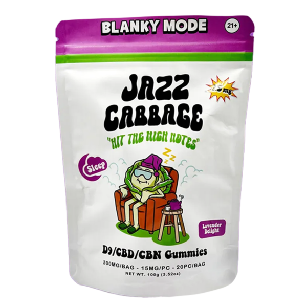 Jazz Cabbage - Blanky Mode - Delta 9 / CBD / CBN Gummies - 300mg