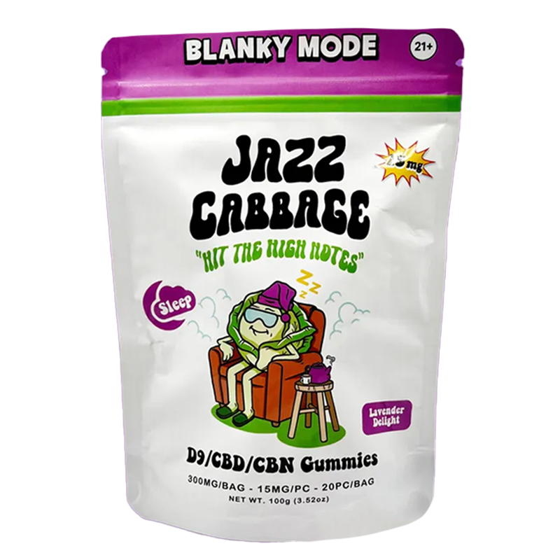 Jazz Cabbage - Blanky Mode - Delta 9 / CBD / CBN Gummies - 300mg