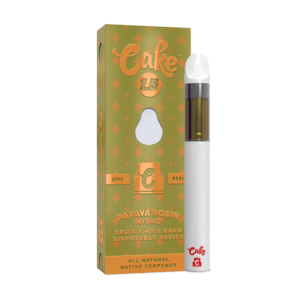 Cake 1.5 - Delta 8 Live Resin Disposable - Papaya Rosin - Indica - 1.5g