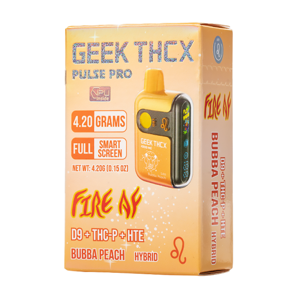 Geek - THCX Pulse Pro Fire AF - Bubba Peach (Leo) - Hybrid - Disposable - 4.20G