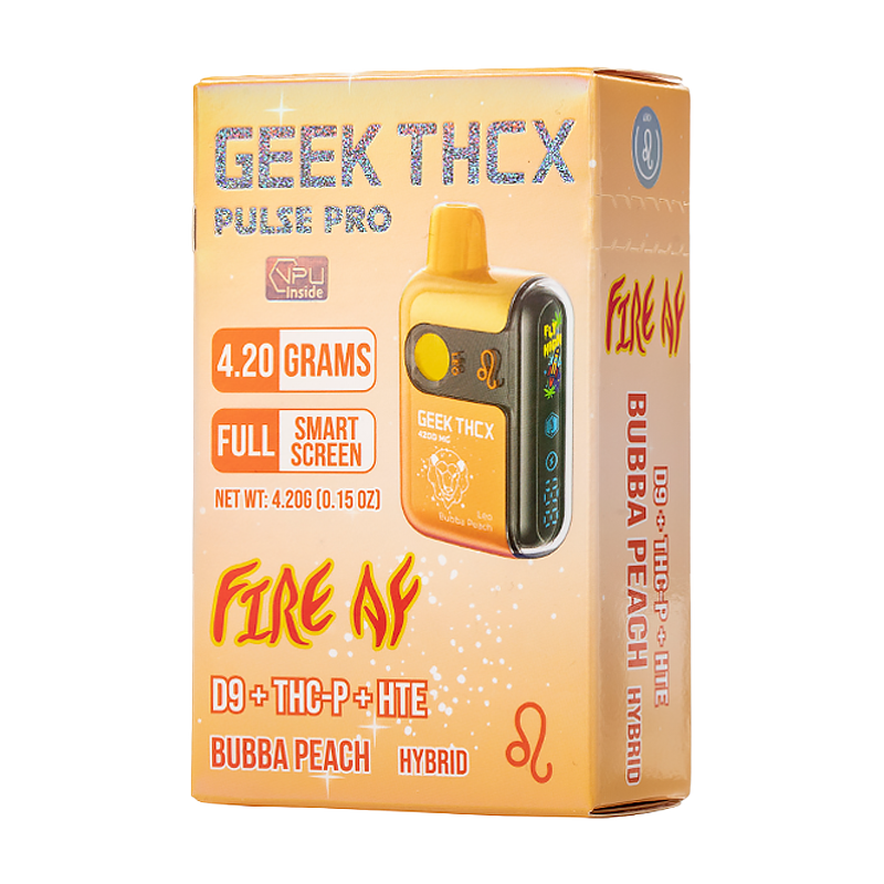 Geek - THCX Pulse Pro Fire AF - Bubba Peach (Leo) - Hybrid - Disposable - 4.20G