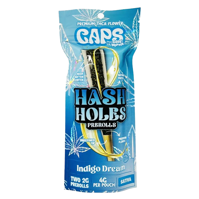 CAPS - Hash Holes - THCA Pre-Rolls - Indigo Dream - Sativa - 4g