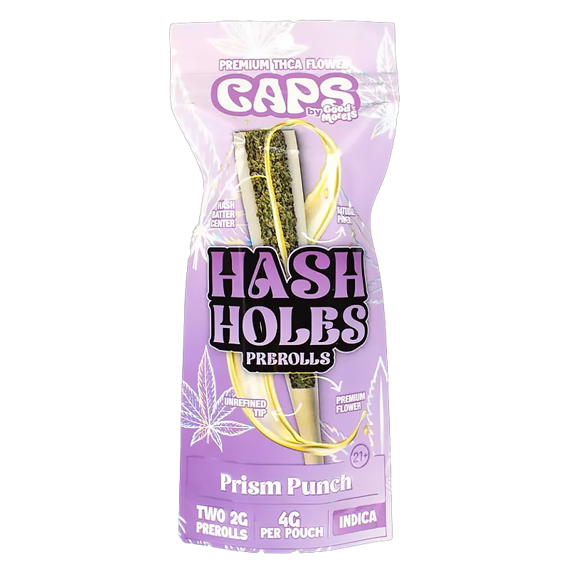 CAPS - Hash Holes - THCA Pre-Rolls - Prism Punch - Indica - 4g