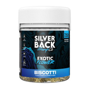 Silverback Hemp Co -THCA Exotic Flower - Biscotti - Hybrid - 1oz