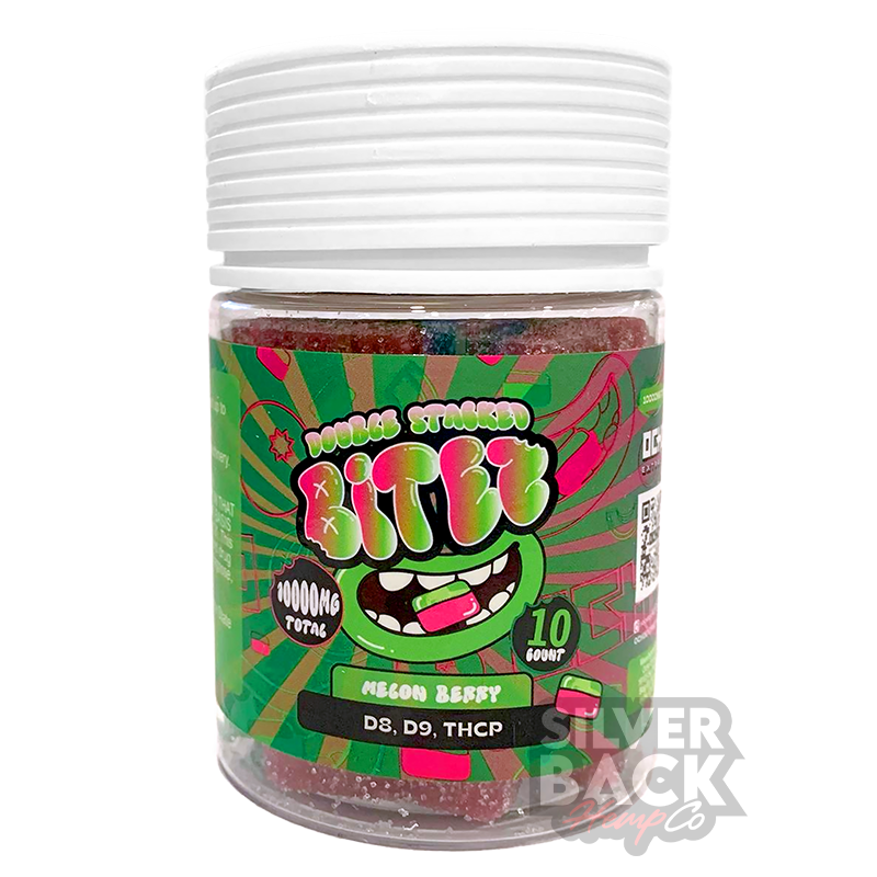 Double Stacked Bitez - Melon Berry - Delta-8+Delta-9+THC-P - 10000mg Gummies