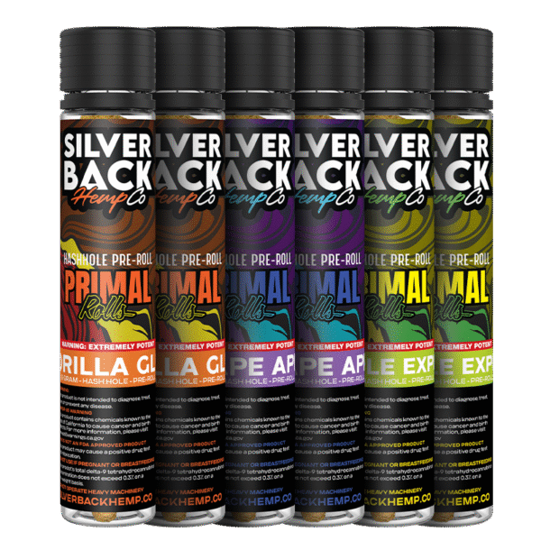 Silverback Hemp Co: PRIMAL ROLLS - PRIMAL PACK - 6 x 1.5g