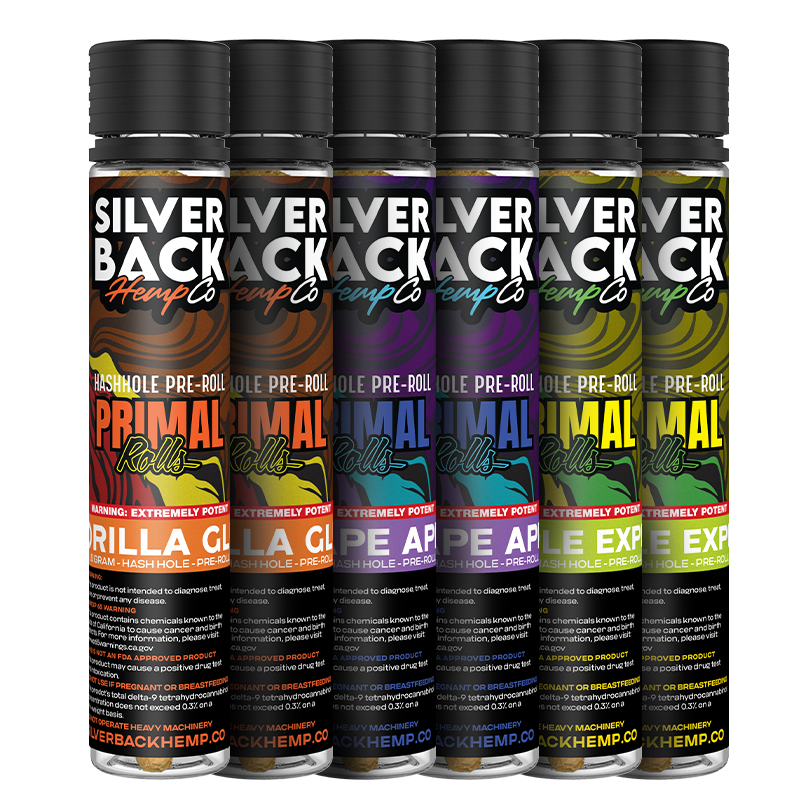 Silverback Hemp Co: PRIMAL ROLLS - PRIMAL PACK - 6 x 1.5g